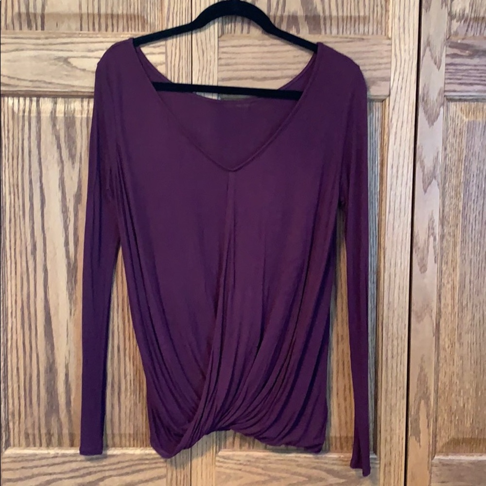 Express long sleeve wrap top